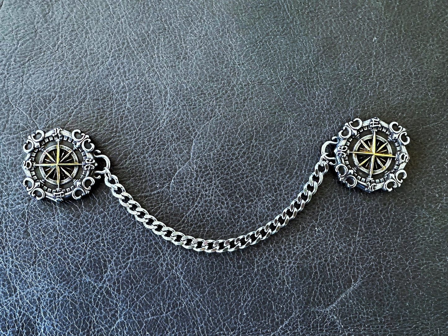 "Viking Star" Cloak Clasp w/ Chain