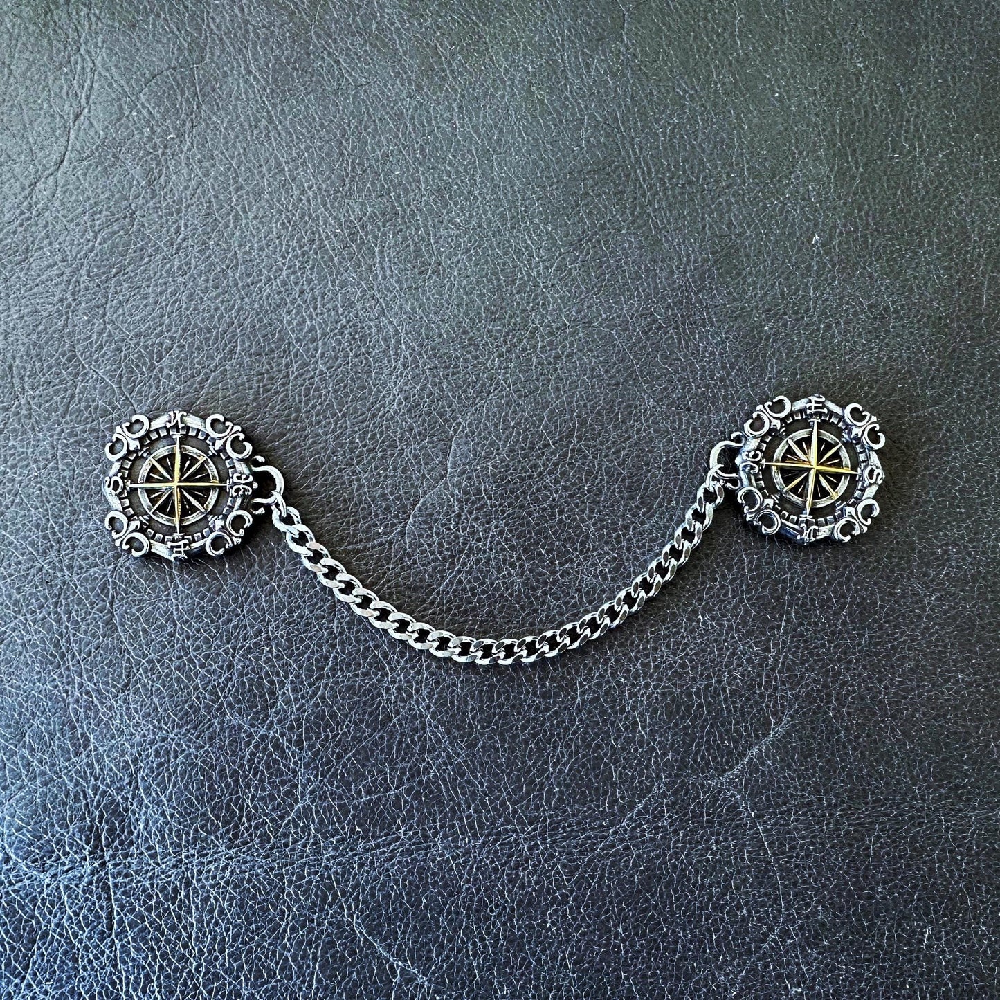 "Viking Star" Cloak Clasp w/ Chain