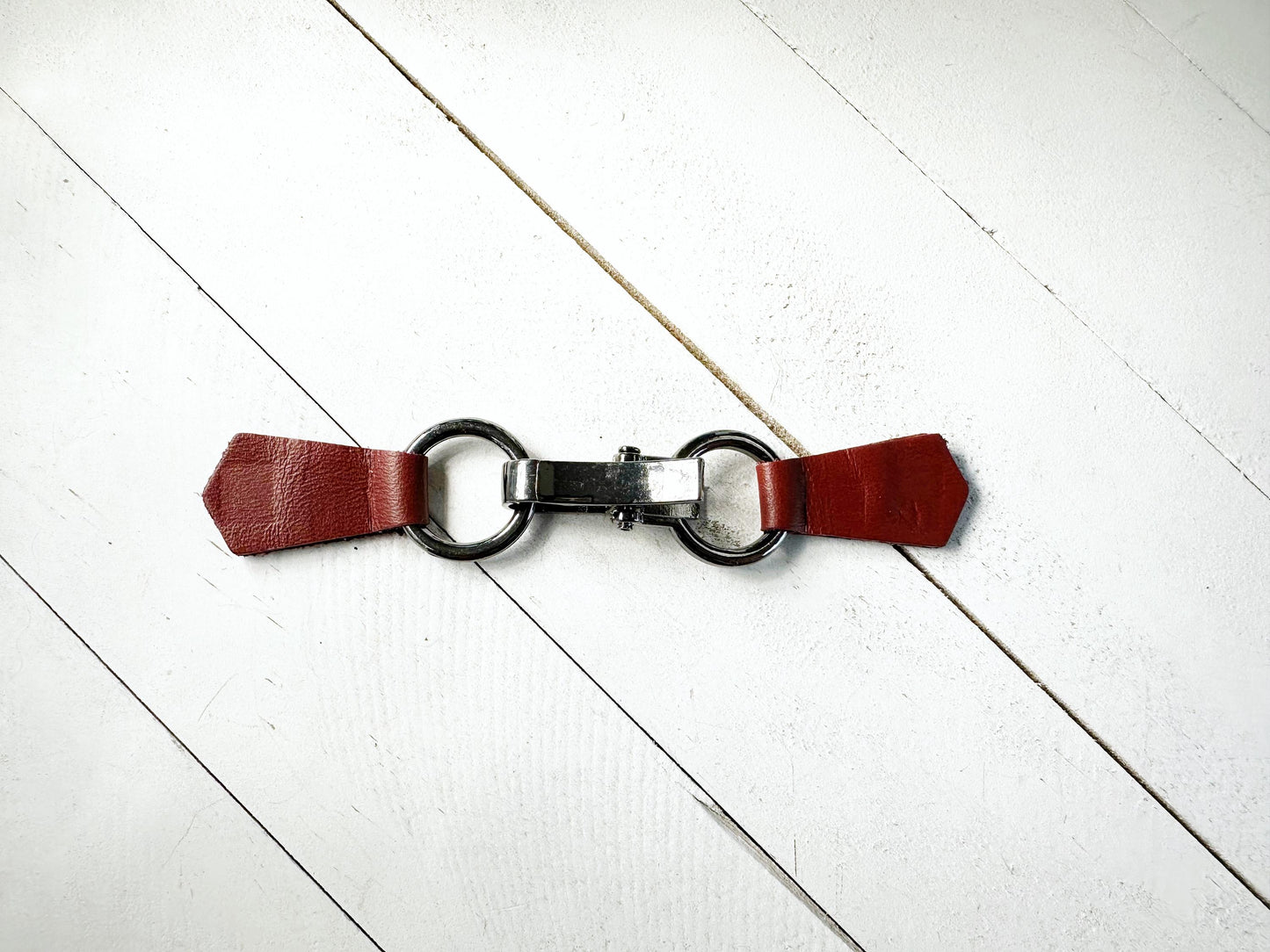 NEW Black Buckle & Red Leather Cinch Clip, Skinny Belt Alternative for Dress, Jacket, Cardigan, Mini-Tailor Button Closure, KardiKlips