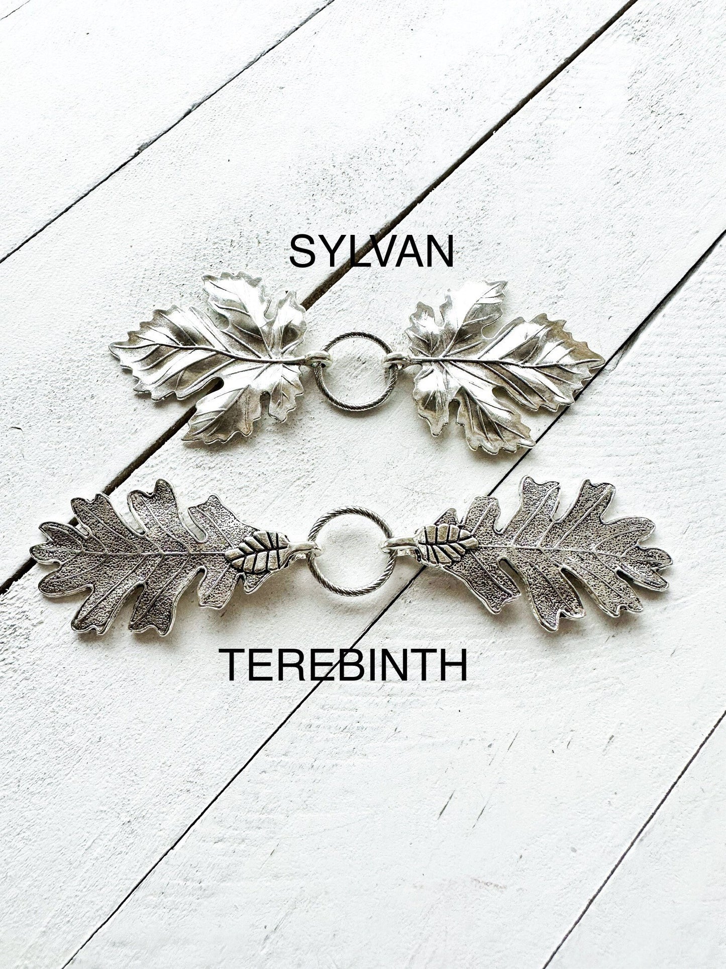 Silver Leaf "Sylvan" Cloak Clasp