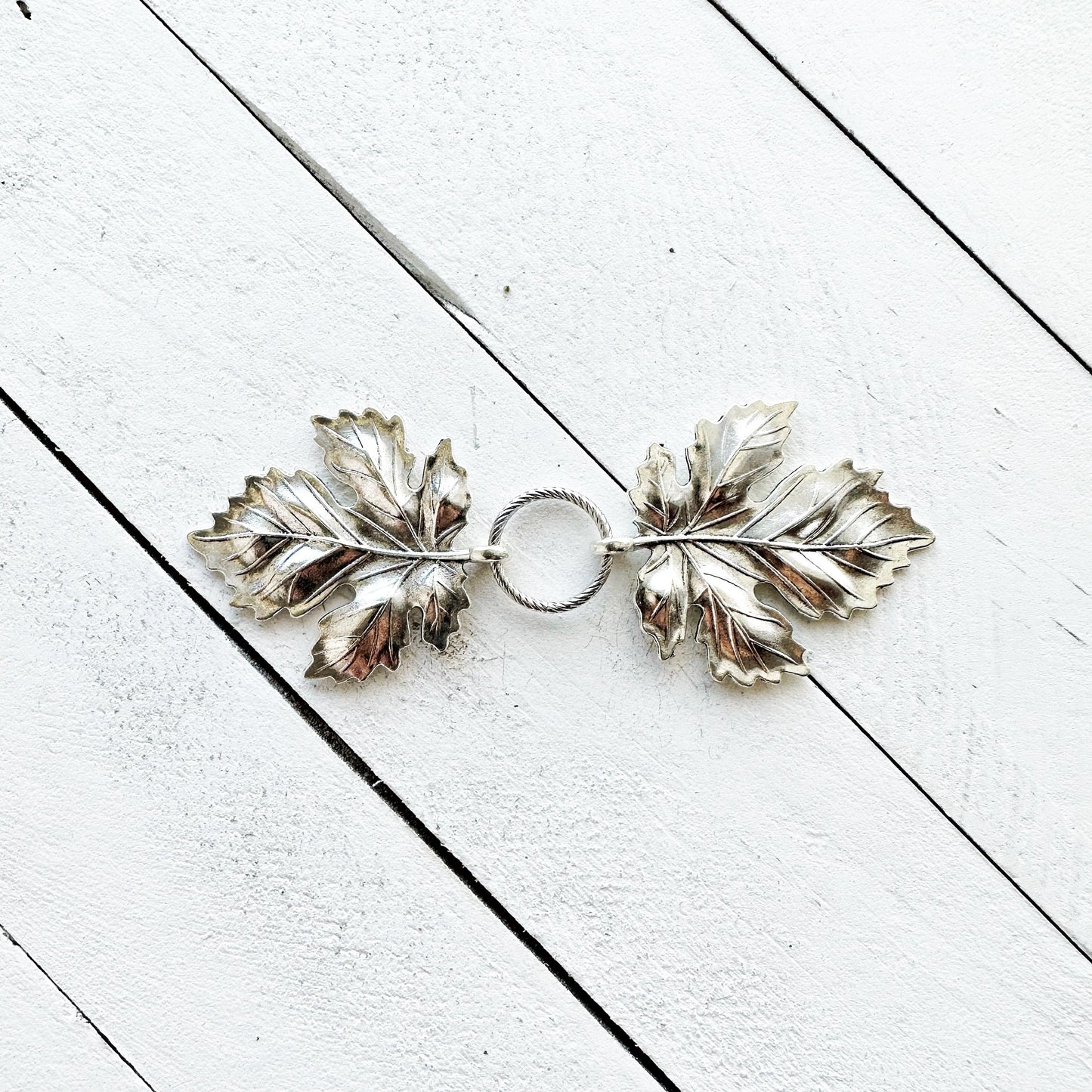 Silver Leaf "Sylvan" Cloak Clasp