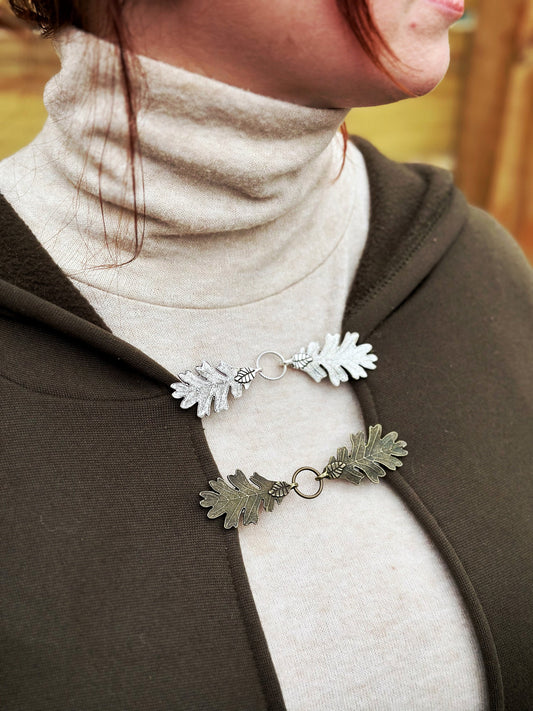 "Terebinth" Cloak Clasps, set of 2 in Silver & Bronze