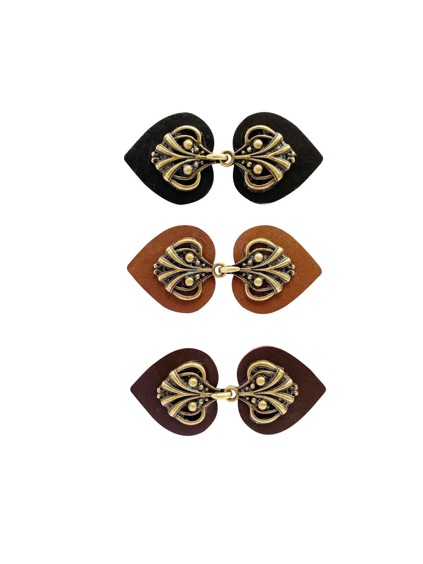 "Myriad" Bronze on Dark Brown Clothing Clip