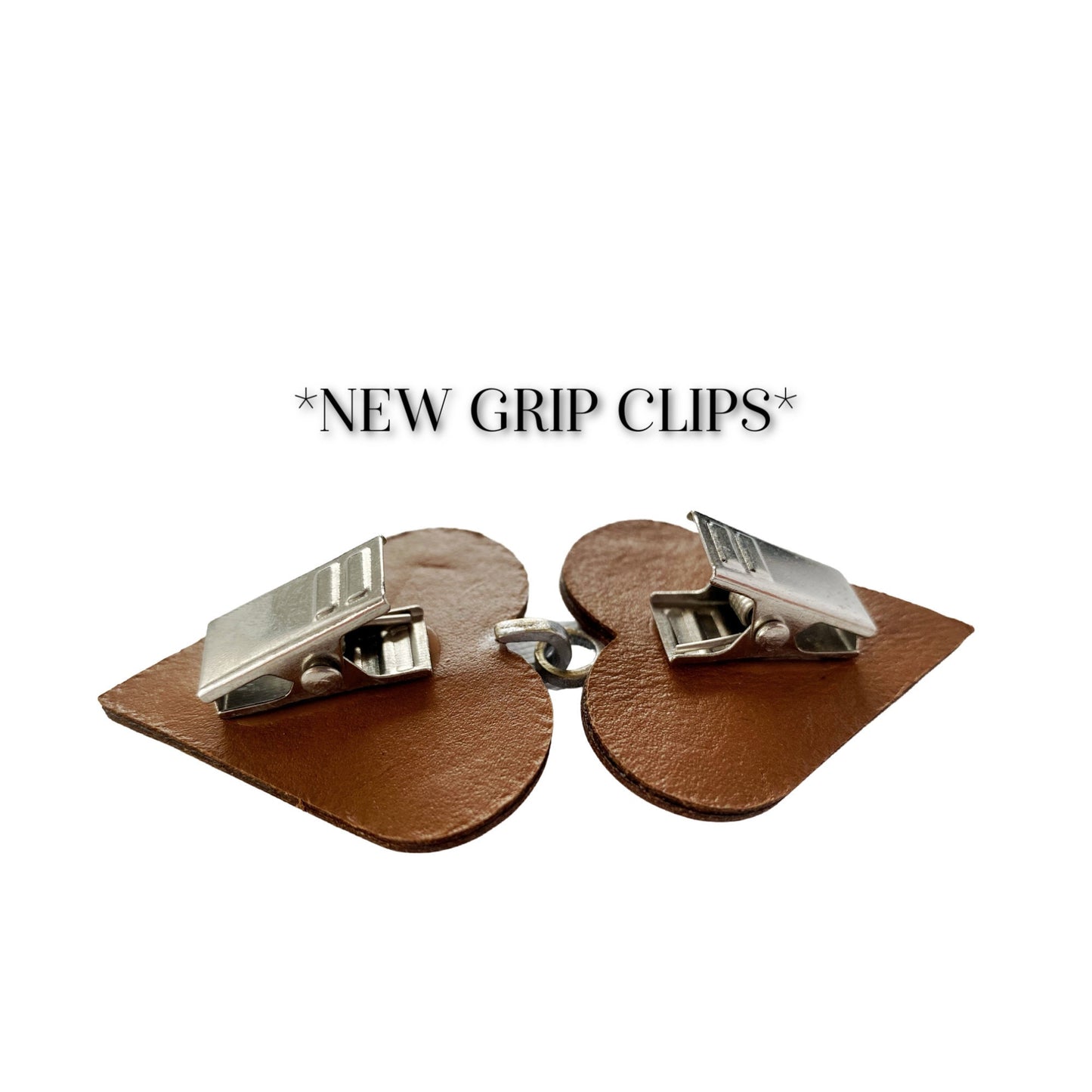 "Halcyon" Silver Leaf on Brown Leather Clothing Clasp