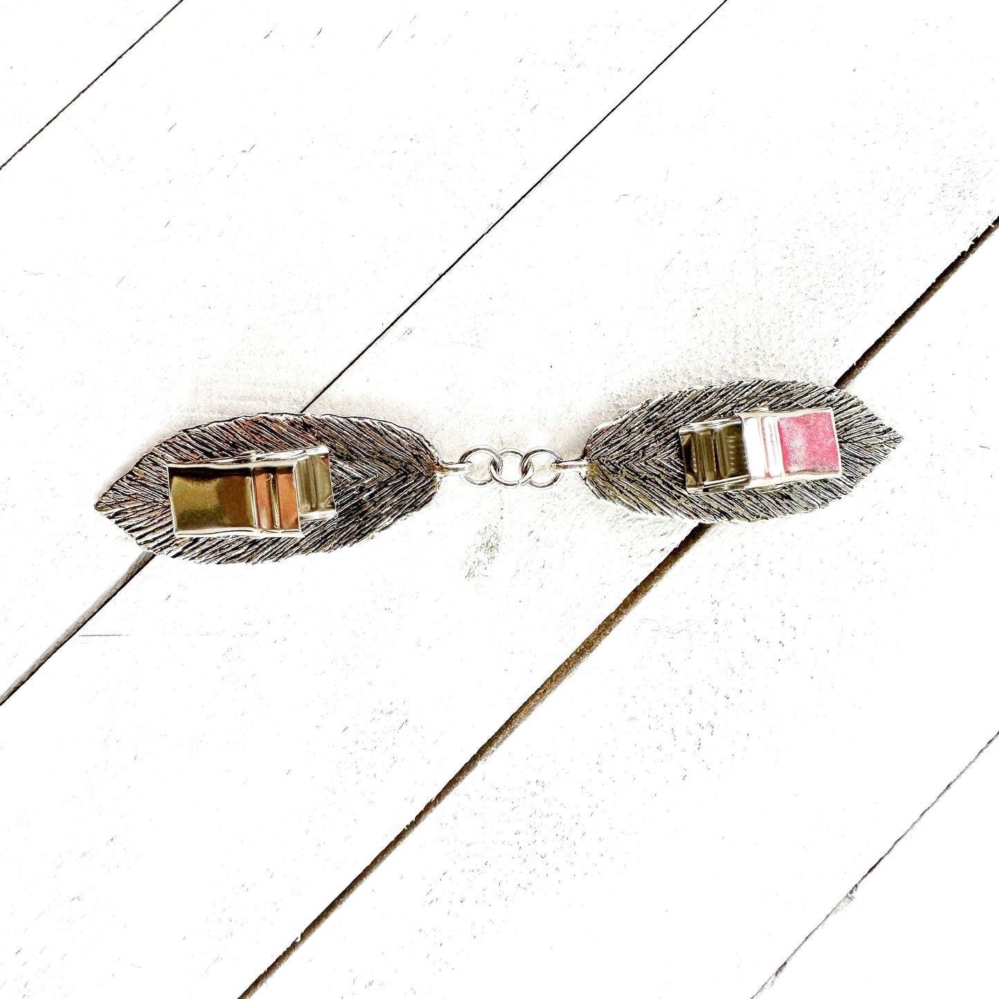 "Willow" Silver Metal Leaf Cloak Clasp