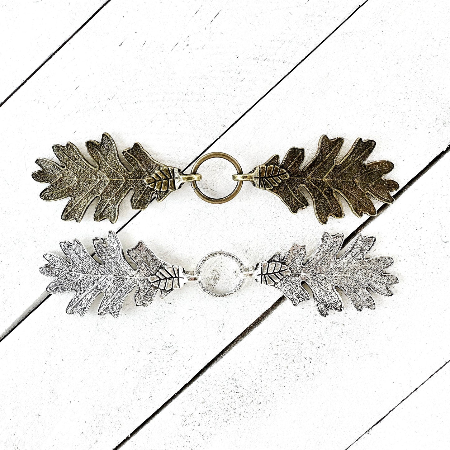 "Terebinth" Cloak Clasps, set of 2 in Silver & Bronze