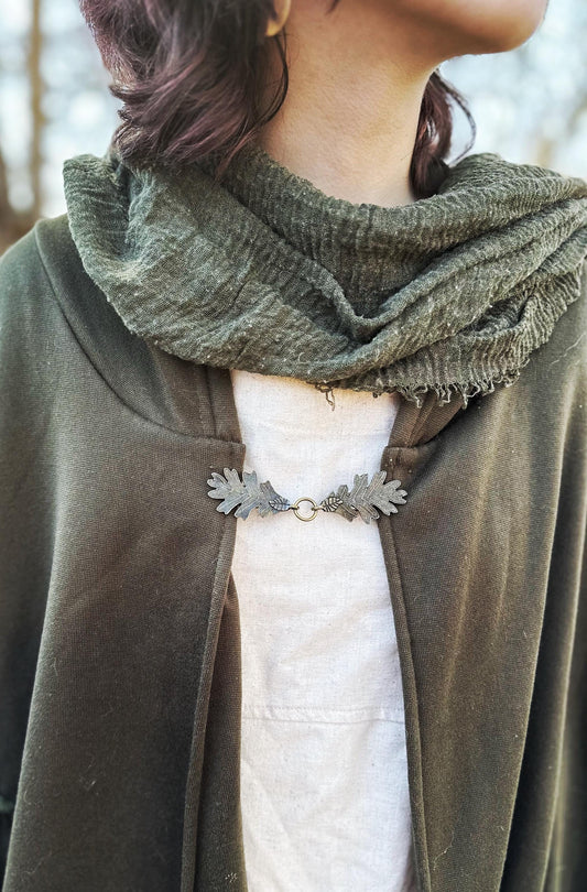 "Terebinth" Bronze Oak Leaf Cloak Clasp