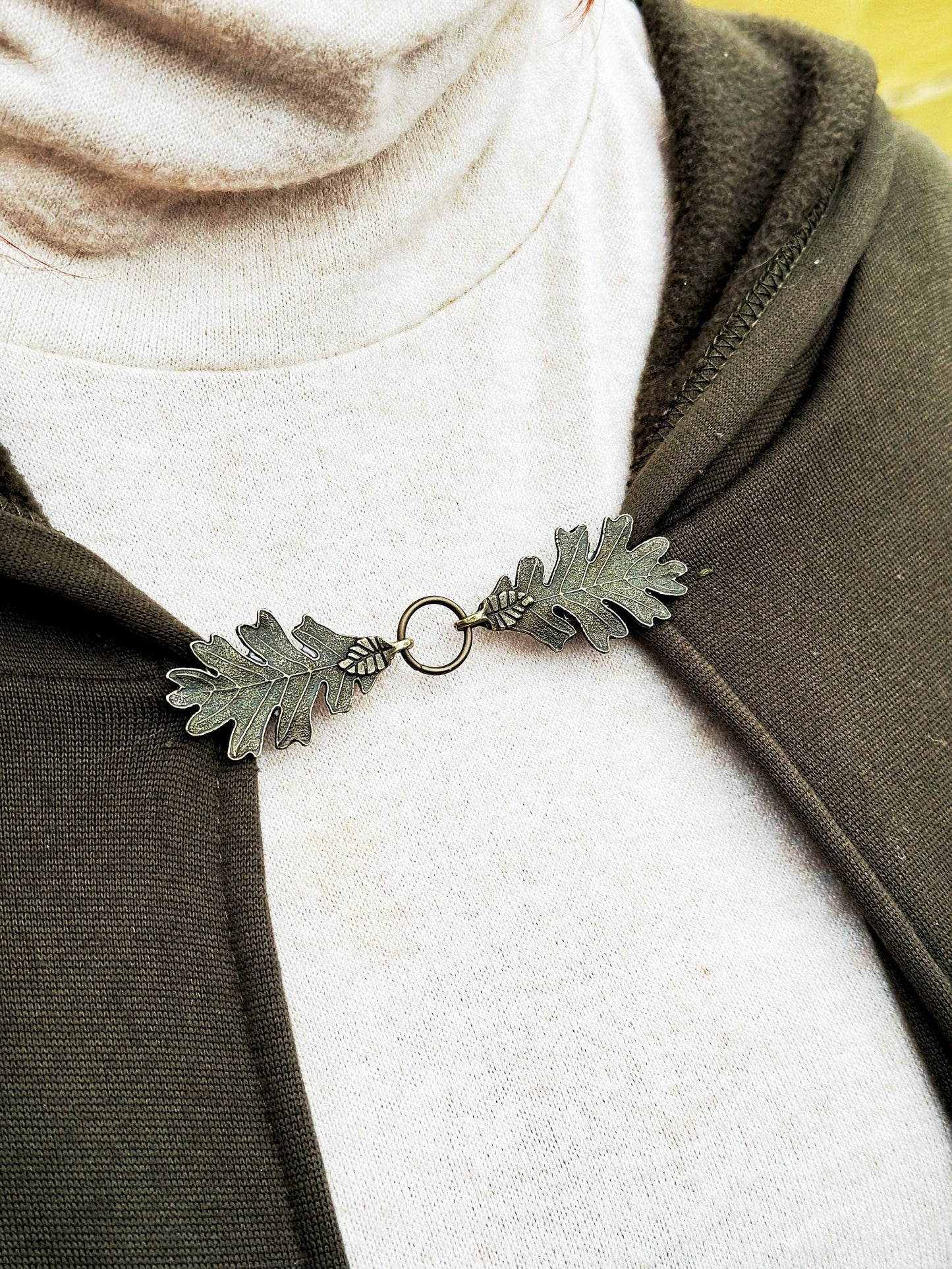 "Terebinth" Bronze Oak Leaf Cloak Clasp